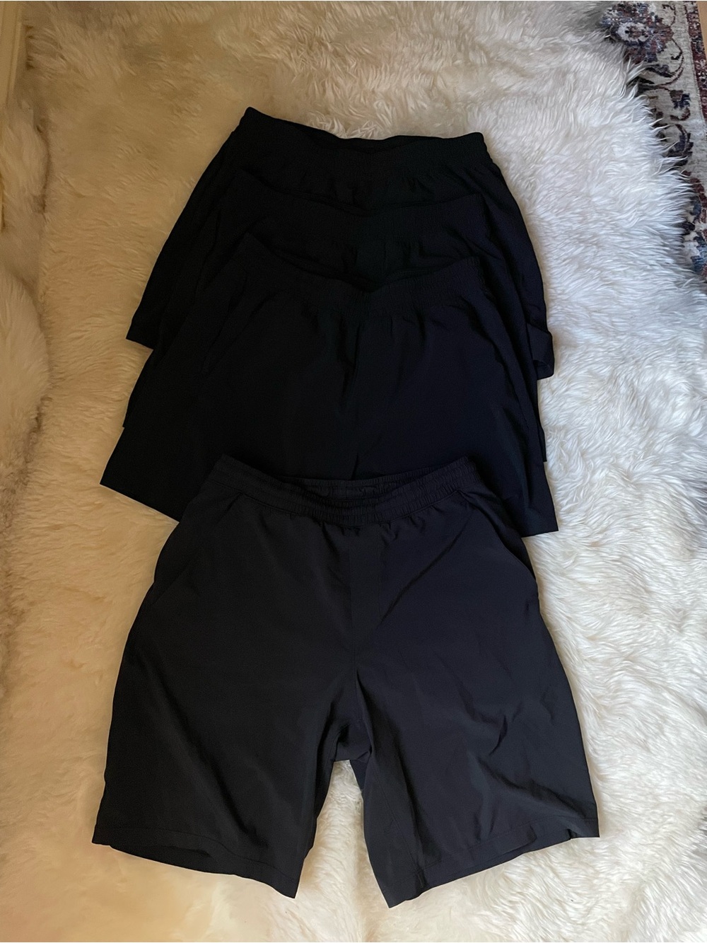 Authentic lululemon pace breaker black shorts SET of four